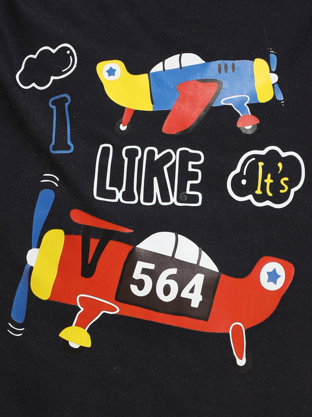 Cutiekins Boys Graphic Print T-shirt with Shorts -Navy Blue & Rust