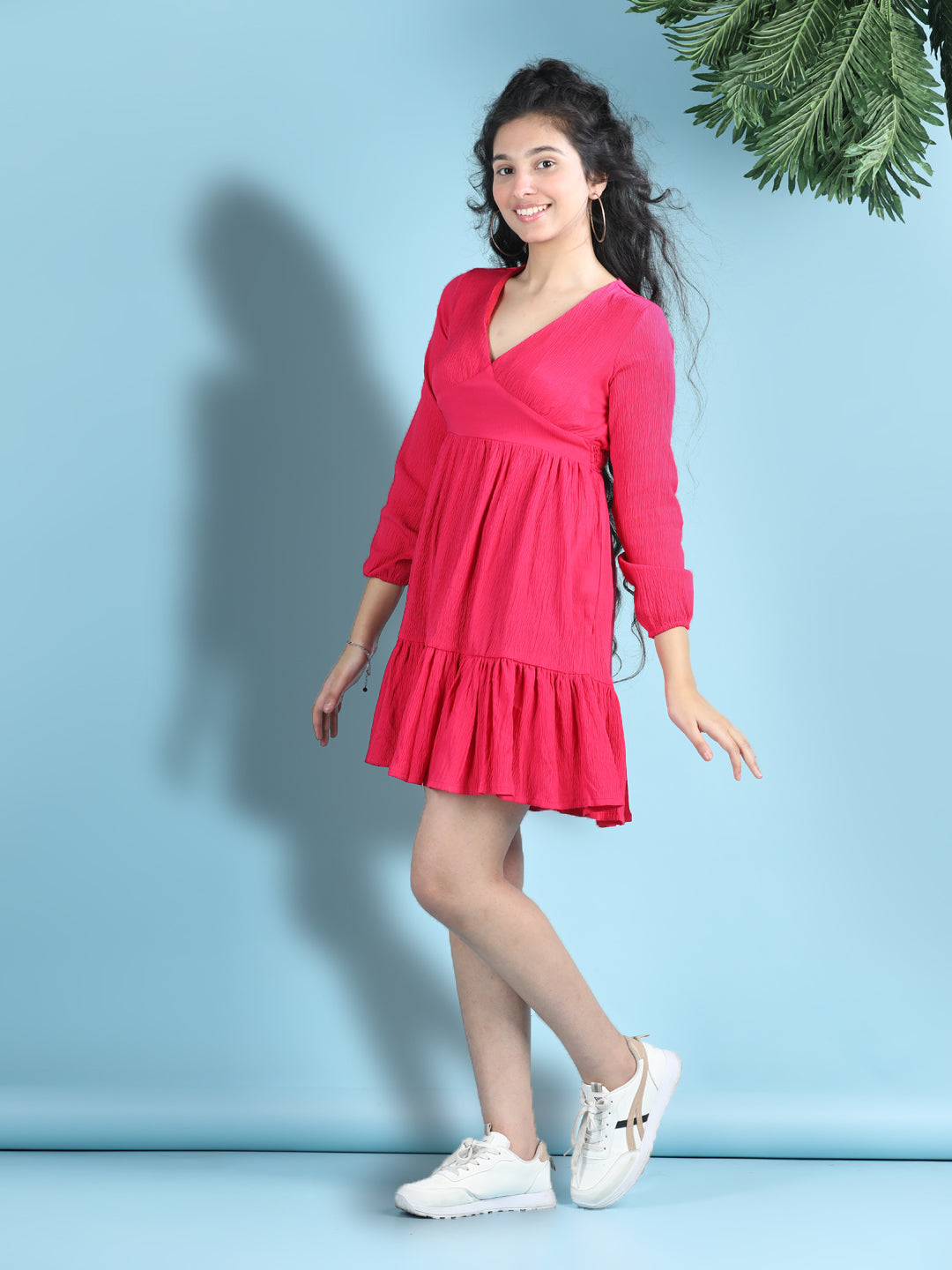 Cutiekins Girls Trendy & Stylish Solid Dress -Magenta