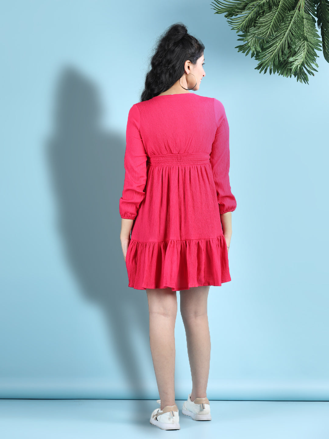 Cutiekins Girls Trendy & Stylish Solid Dress -Magenta