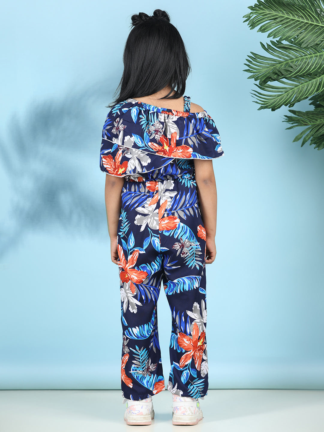 Cutiekins Stylish & Trendy Printed Jumpsuit for Kids -Navy Blue & Multi