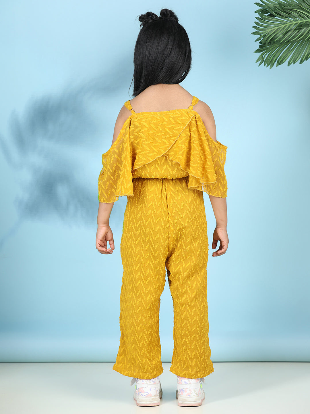 Cutiekins Stylish & Trendy Embellished Jumpsuit for Kids -Yellow