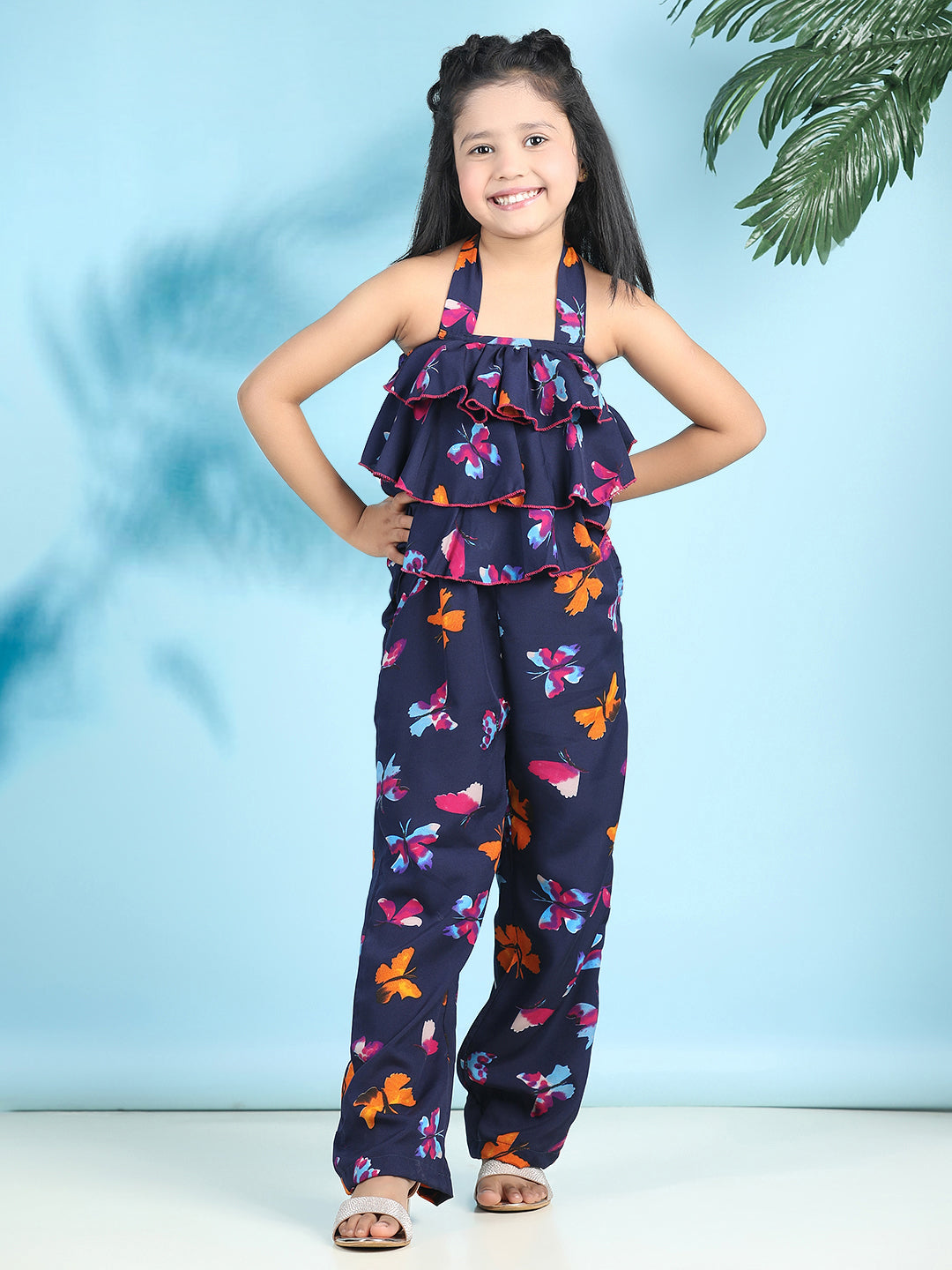 Cutiekins Stylish & Trendy Printed Jumpsuit for Kids -Navy Blue & Multi