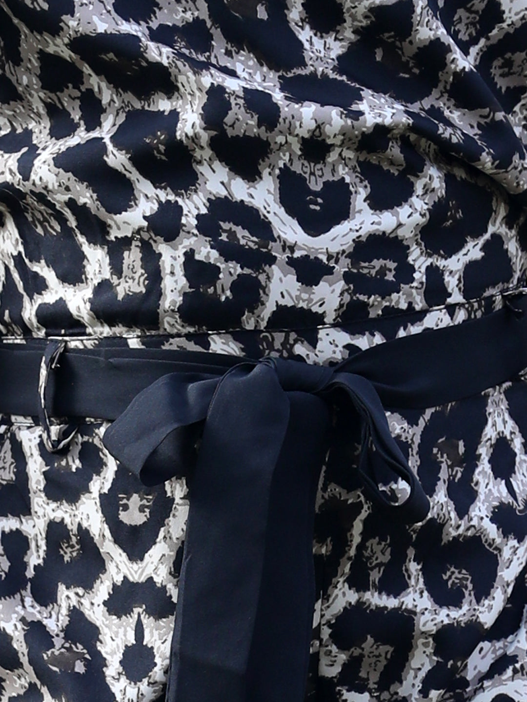 Cutiekins Round Neck Printed Polyester Jumpsuit -Black & Baige