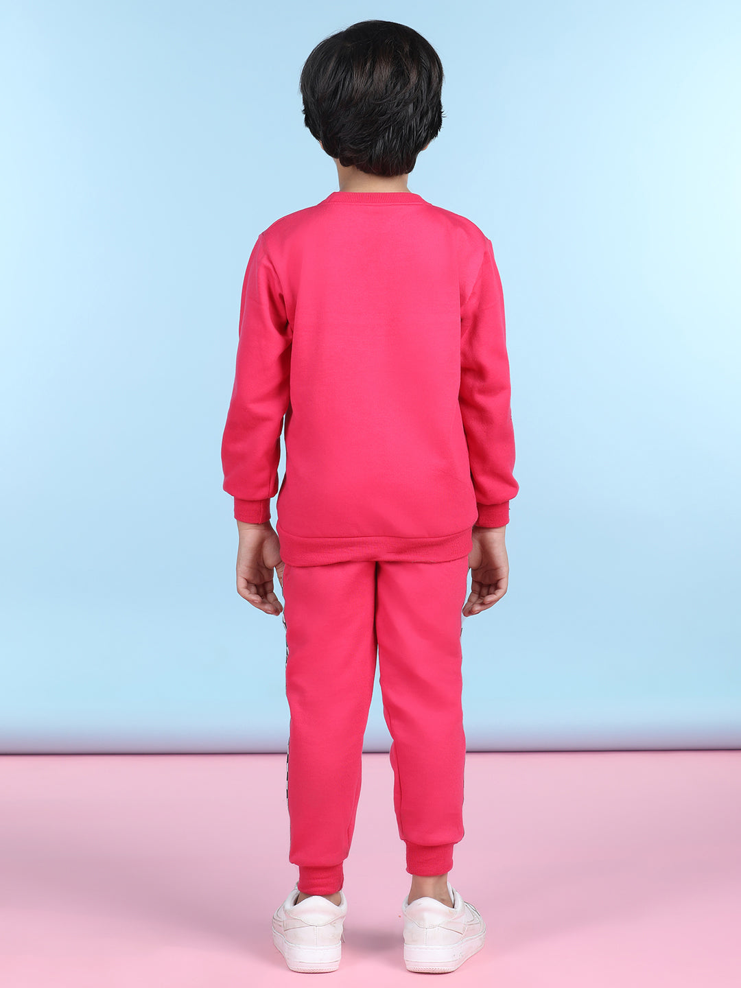 Cutiekins Boys Pink & White Sweatshirt With Trackpant