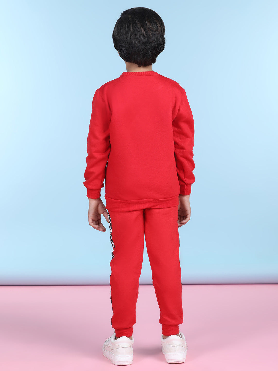 Cutiekins Boys Red & White Sweatshirt With Trackpant
