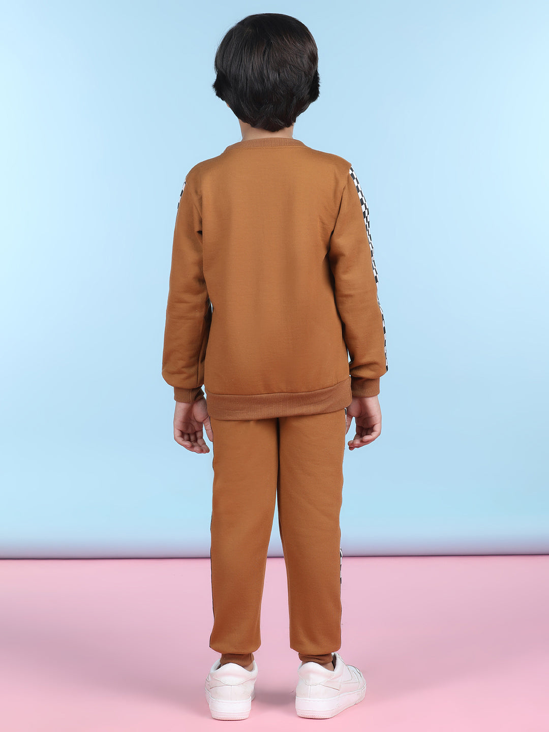 Cutiekins Boys Brown & White Sweatshirt With Trackpant