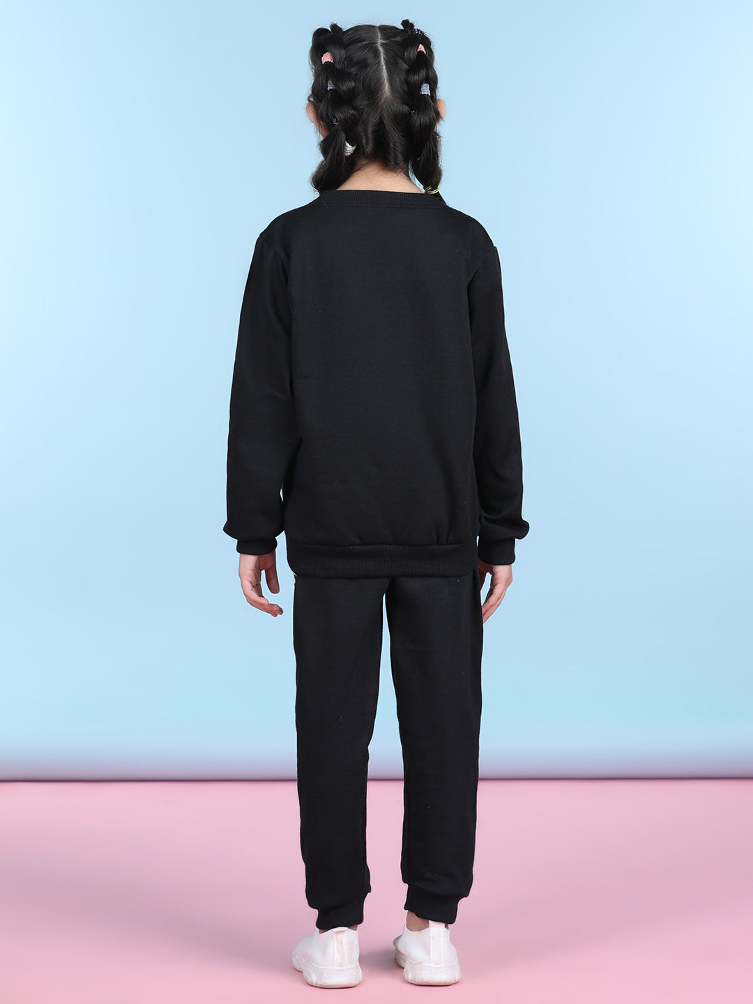 Cutiekins Girls Black & White Sweatshirt With Trackpant
