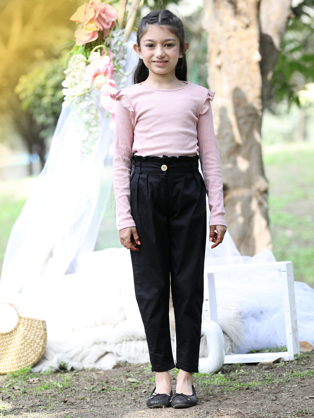 Cutiekins Solid Trousers -Black