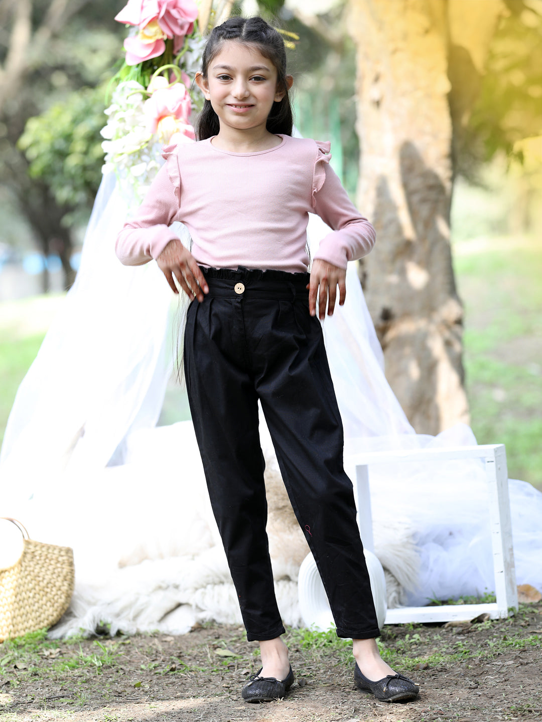 Cutiekins Solid Trousers -Black