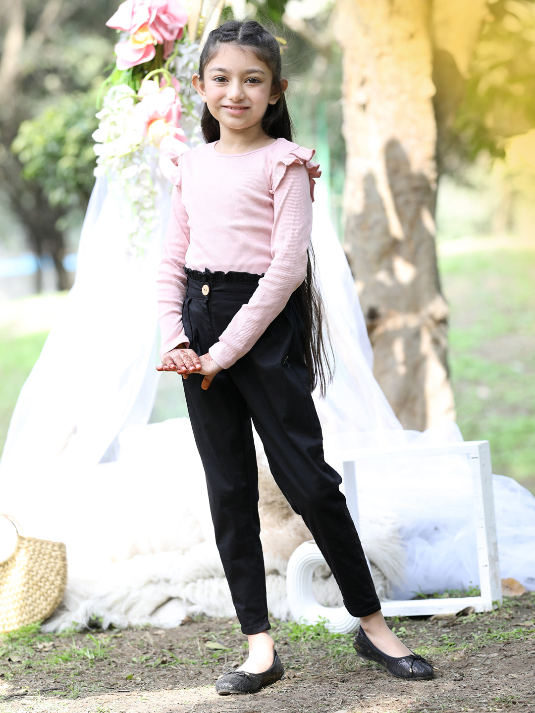 Cutiekins Solid Trousers -Black