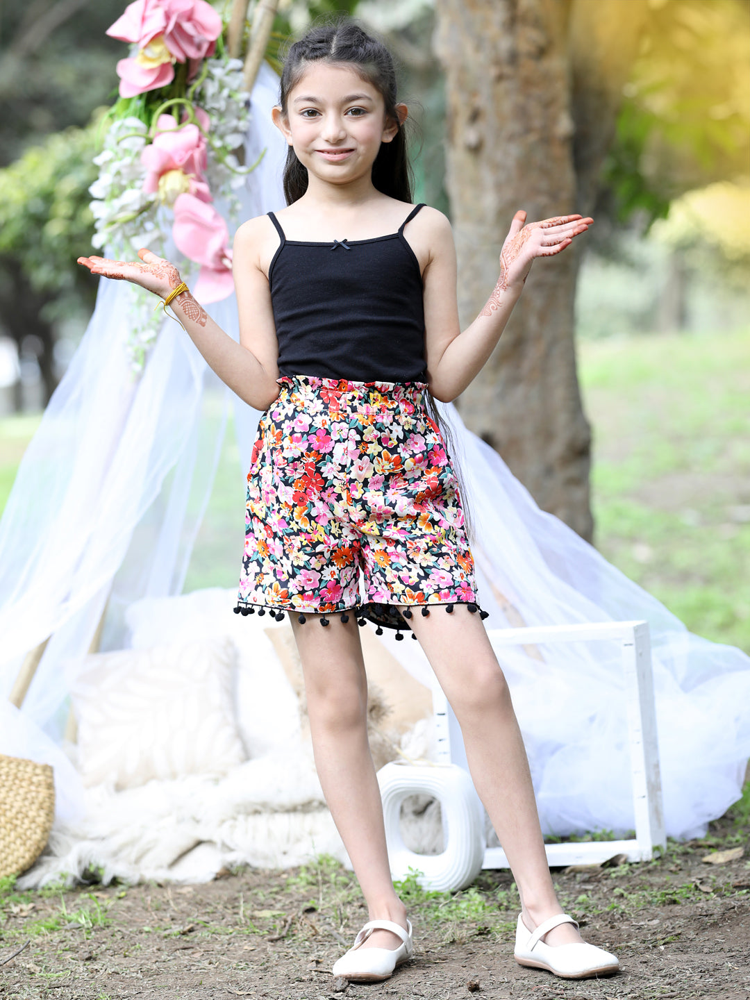 Cutiekins Printed Polyester Regular Shorts-Multiclour