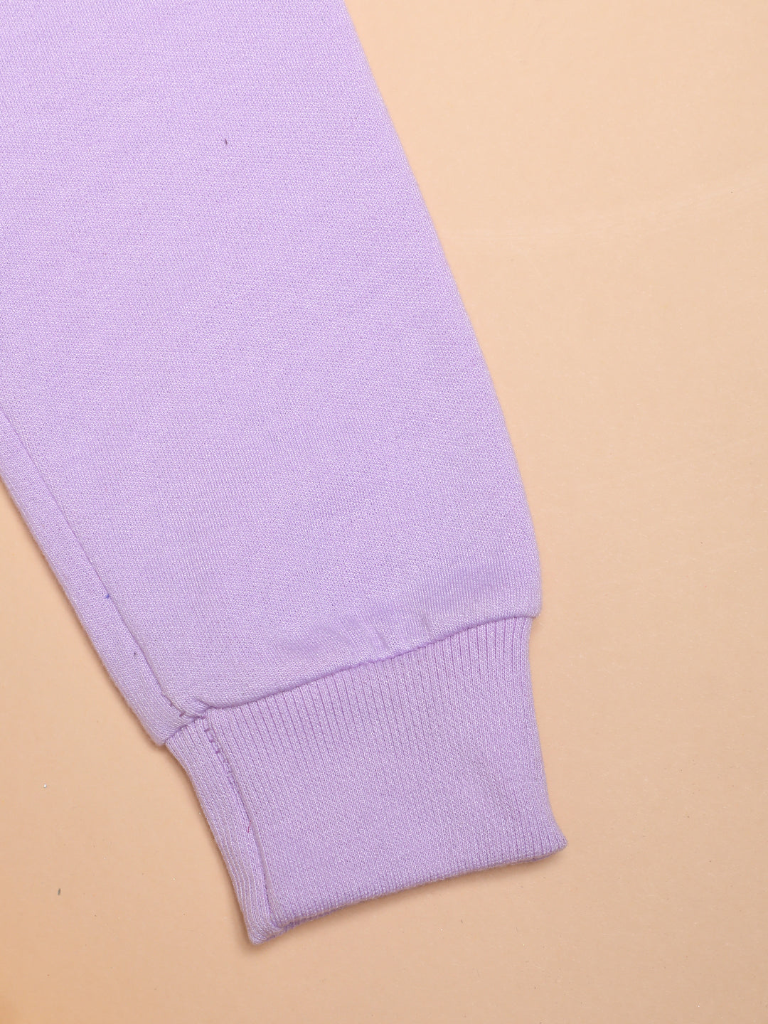 Cutiekins Girls Solid Embellished Trendy Winter Sweatshirt -Lavender