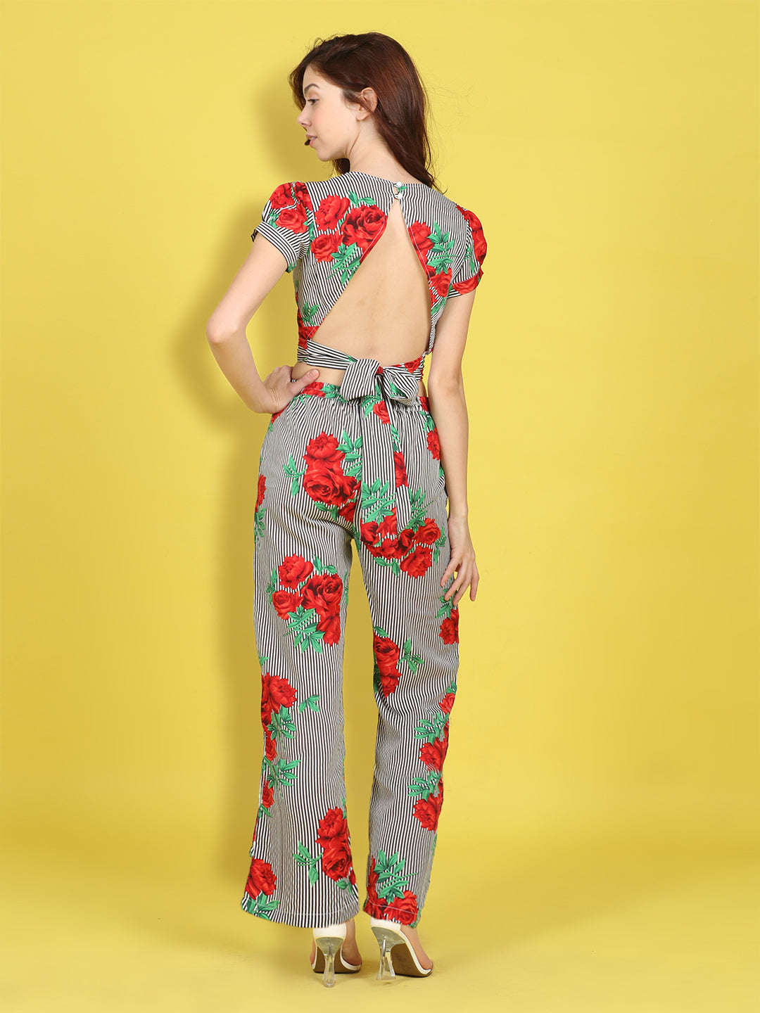 Cutiekins Girls Trendy Bold Style Printed Top & Palazzo Co-ord Set -Black & Multi