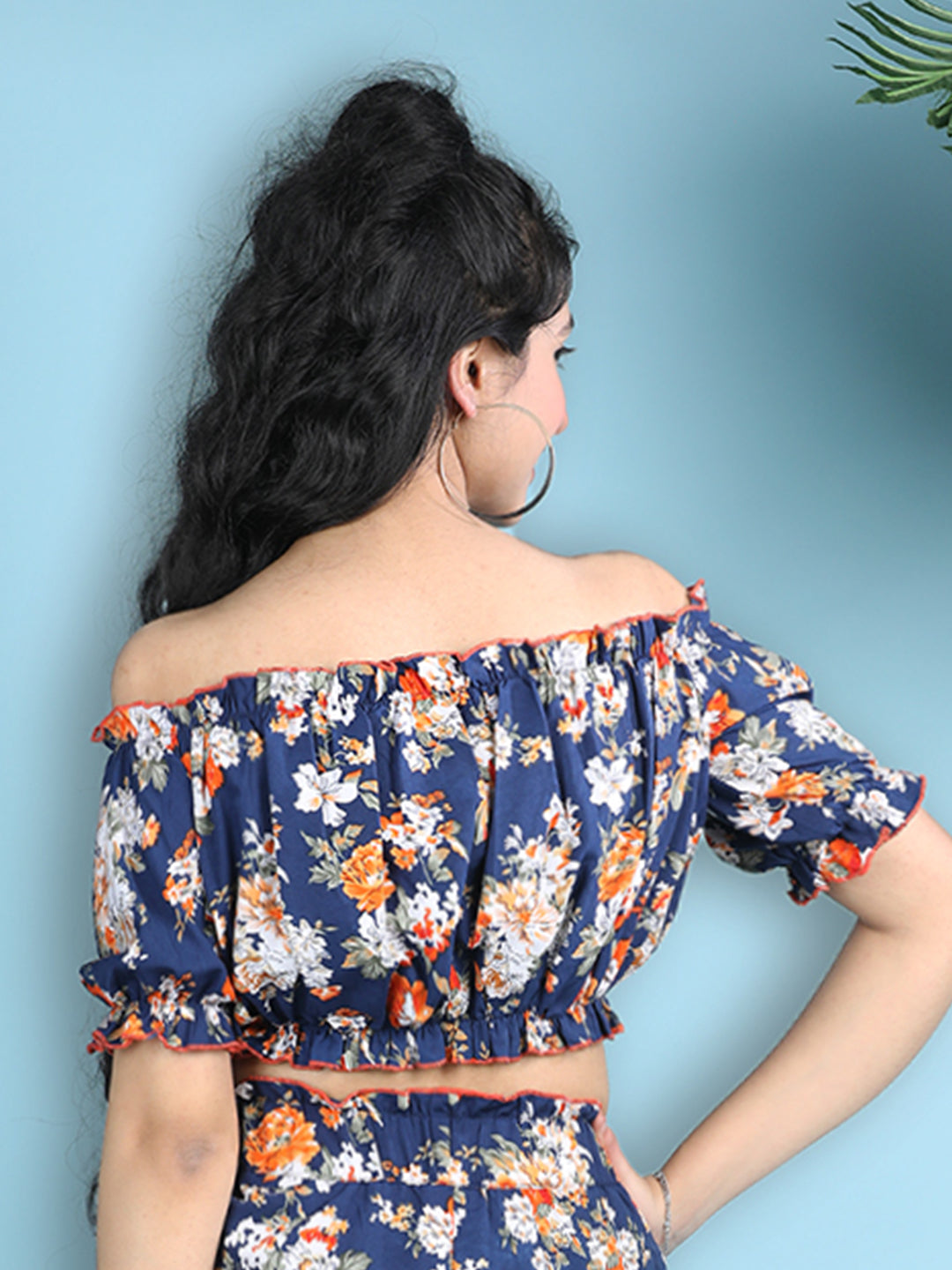 Cutiekins Girls Printed Embellished Top -Navy Blue & Multi