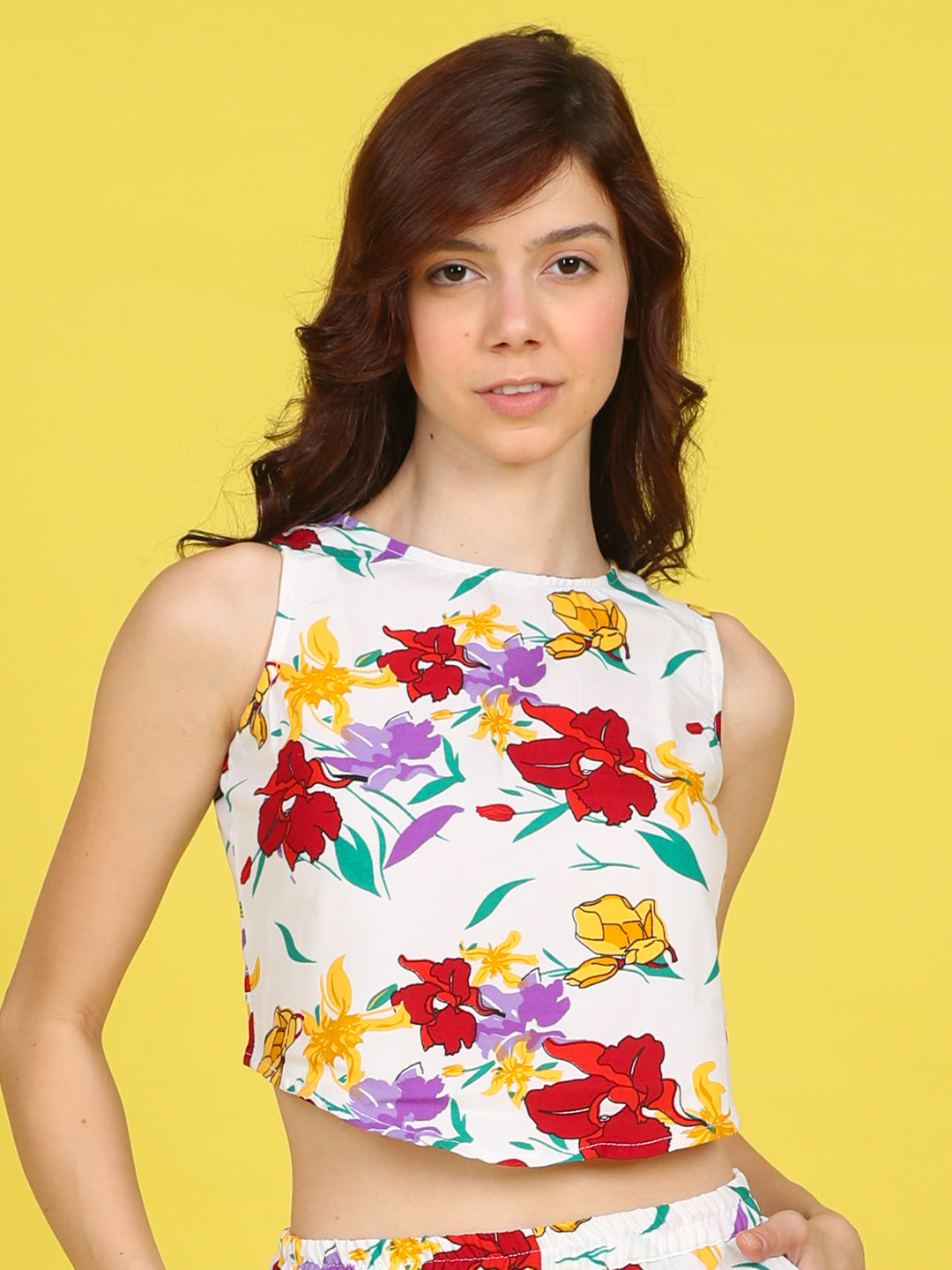 Cutiekins Girls Trendy Bold Style Printed Top -Off White & Multi