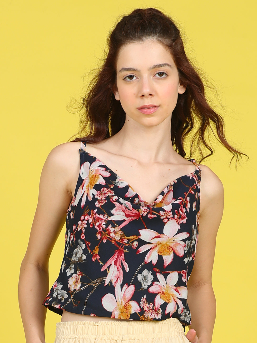 Cutiekins Girls Trendy Bold Style Printed Top -Black & Pink