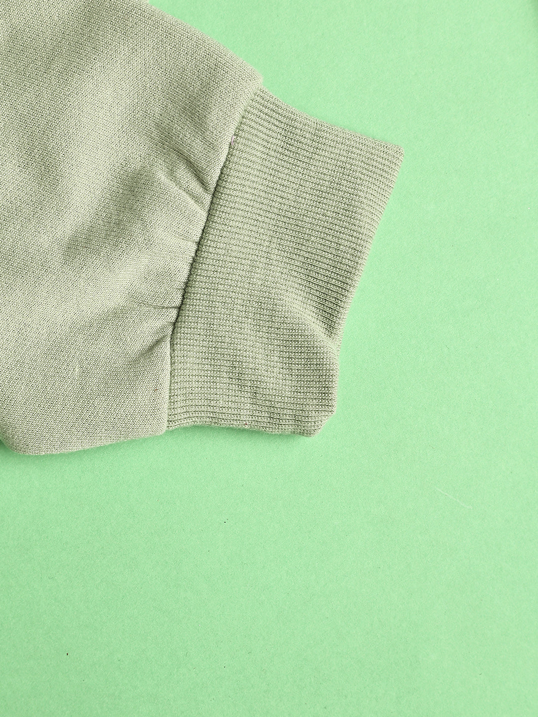 Cutiekins Girls Graphic Print Cozy Trackpant -Light Green