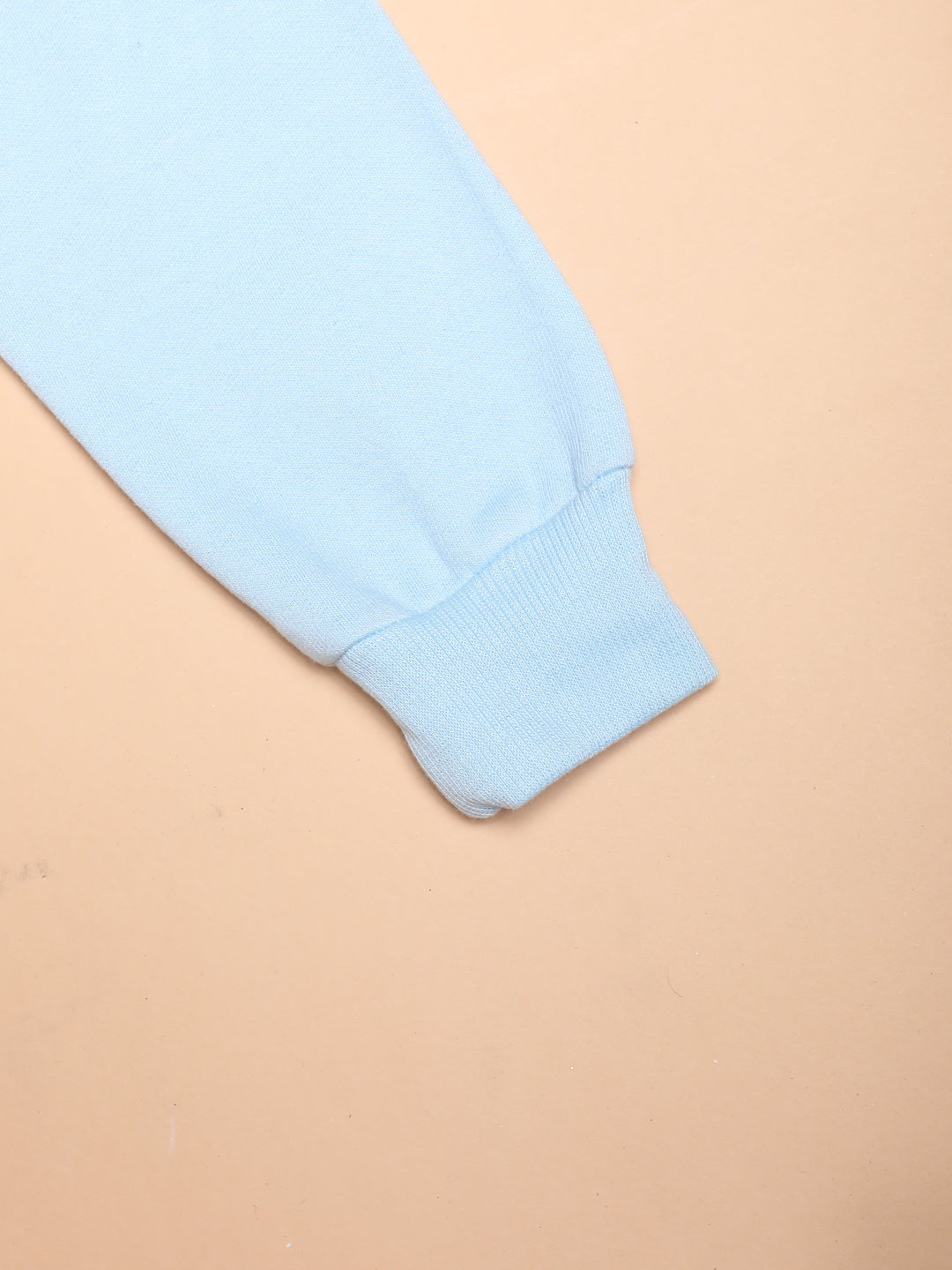 Cutiekins Girls Floral Graphic Print Trendy Winter Sweatshirt -Sky Blue & Black