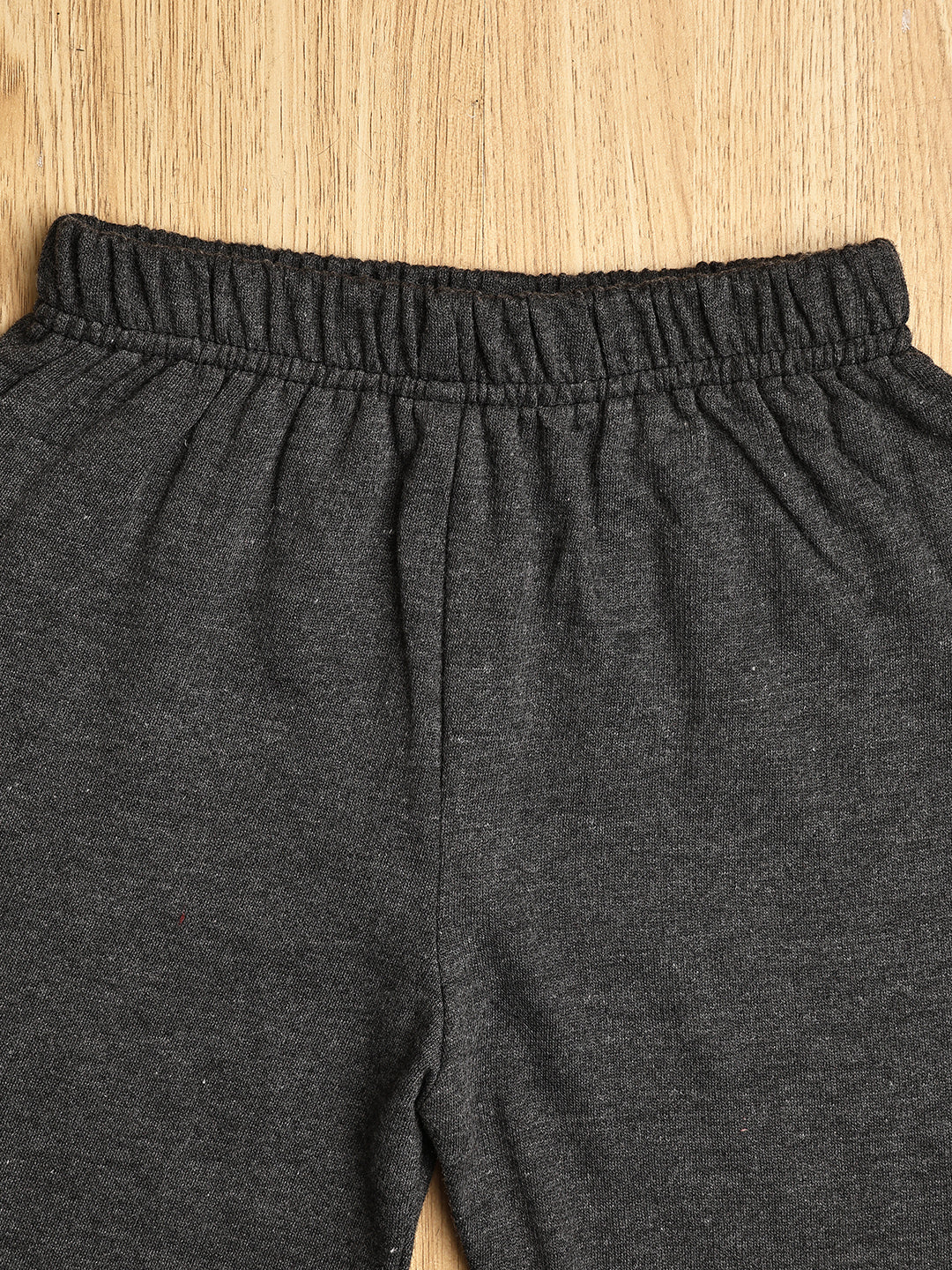 Cutiekins Boys Graphic Print cozy Fleece Trackpant -Black & Off White