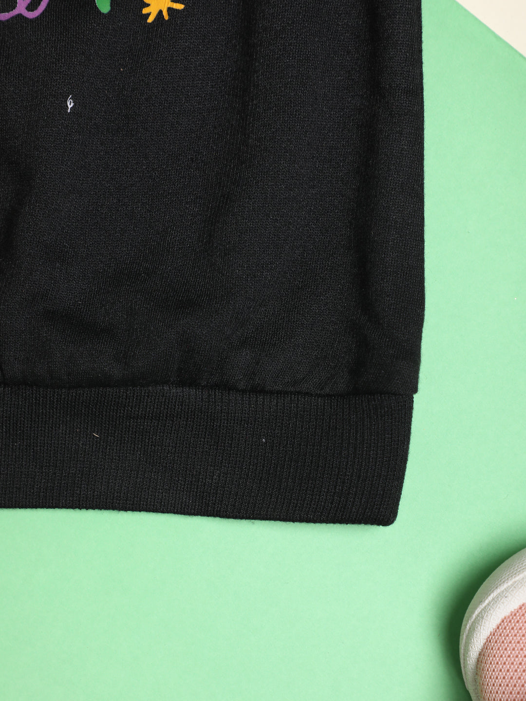 Cutiekins Girls Graphic Print Trendy Winter Sweatshirt -Black & Multi