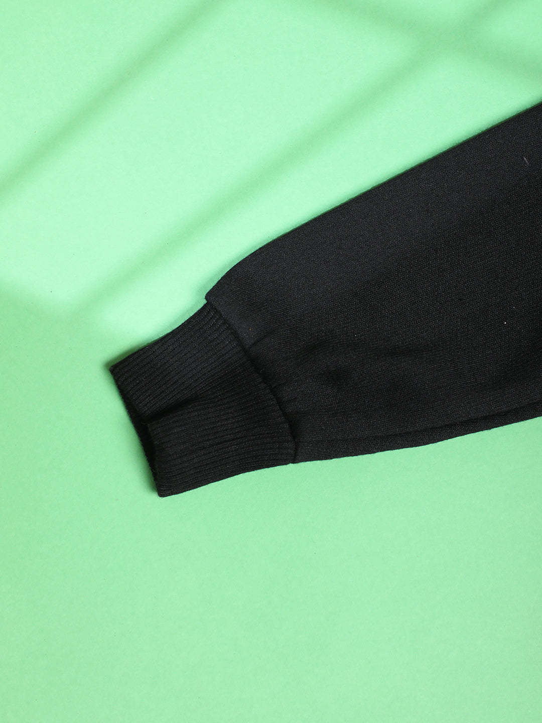 Cutiekins Girls Solid Embellished Trendy Winter Sweatshirt -Black