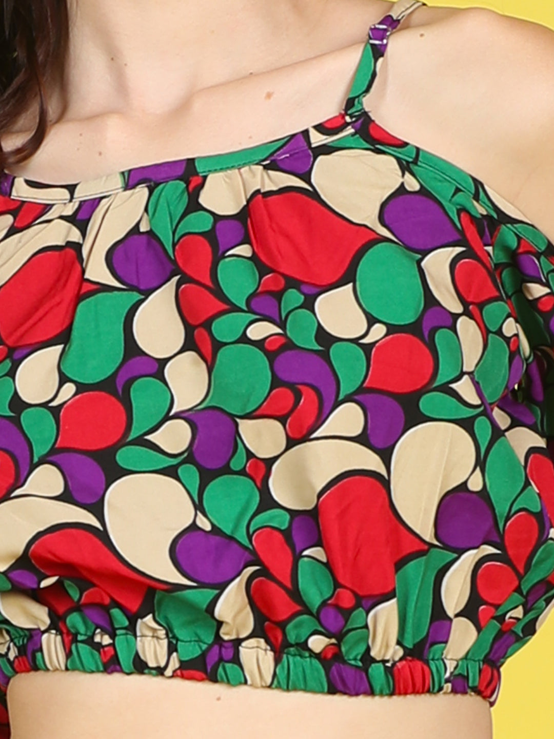 Cutiekins Girls Trendy Bold Style Printed Top -Black & Multi