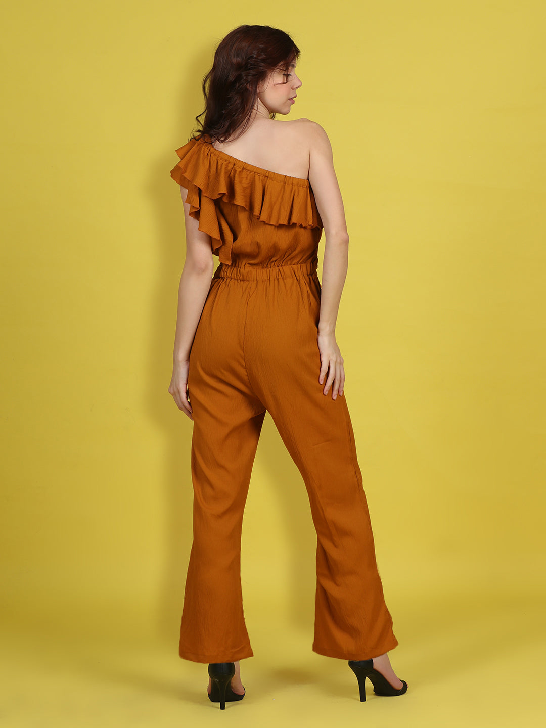 Cutiekins Stylish & Trendy Solid Jumpsuit for Kids -Mustard