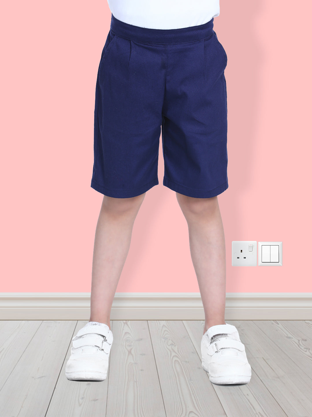 Cutiekins Short For Boys Casual Solid Polyester  (Dark Blue, Pack of 1)