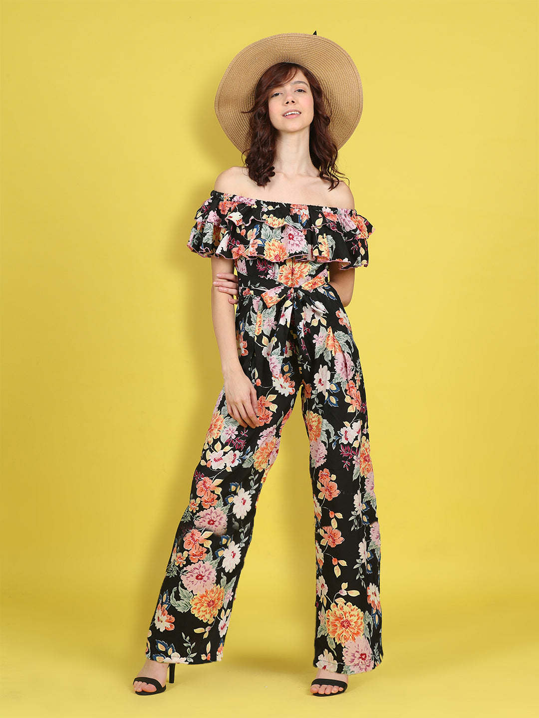Cutiekins Stylish & Trendy Printed Jumpsuit for Kids -Black & Multi