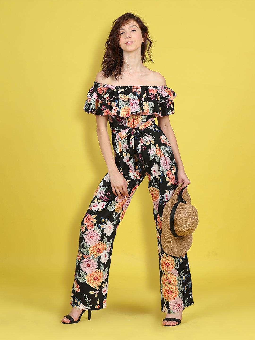 Cutiekins Stylish & Trendy Printed Jumpsuit for Kids -Black & Multi