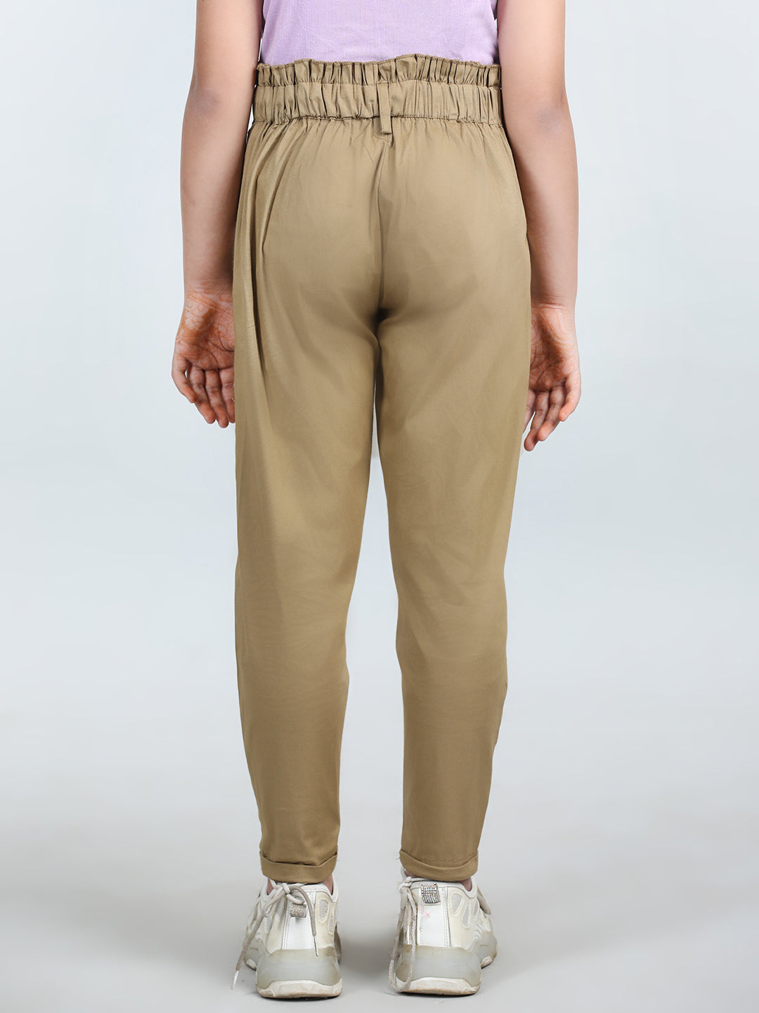 Cutiekins Solid Cargo Pant -Beige