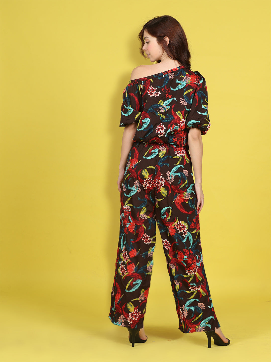 Cutiekins Stylish & Trendy Printed Jumpsuit for Kids -Coffee Brown & Multi
