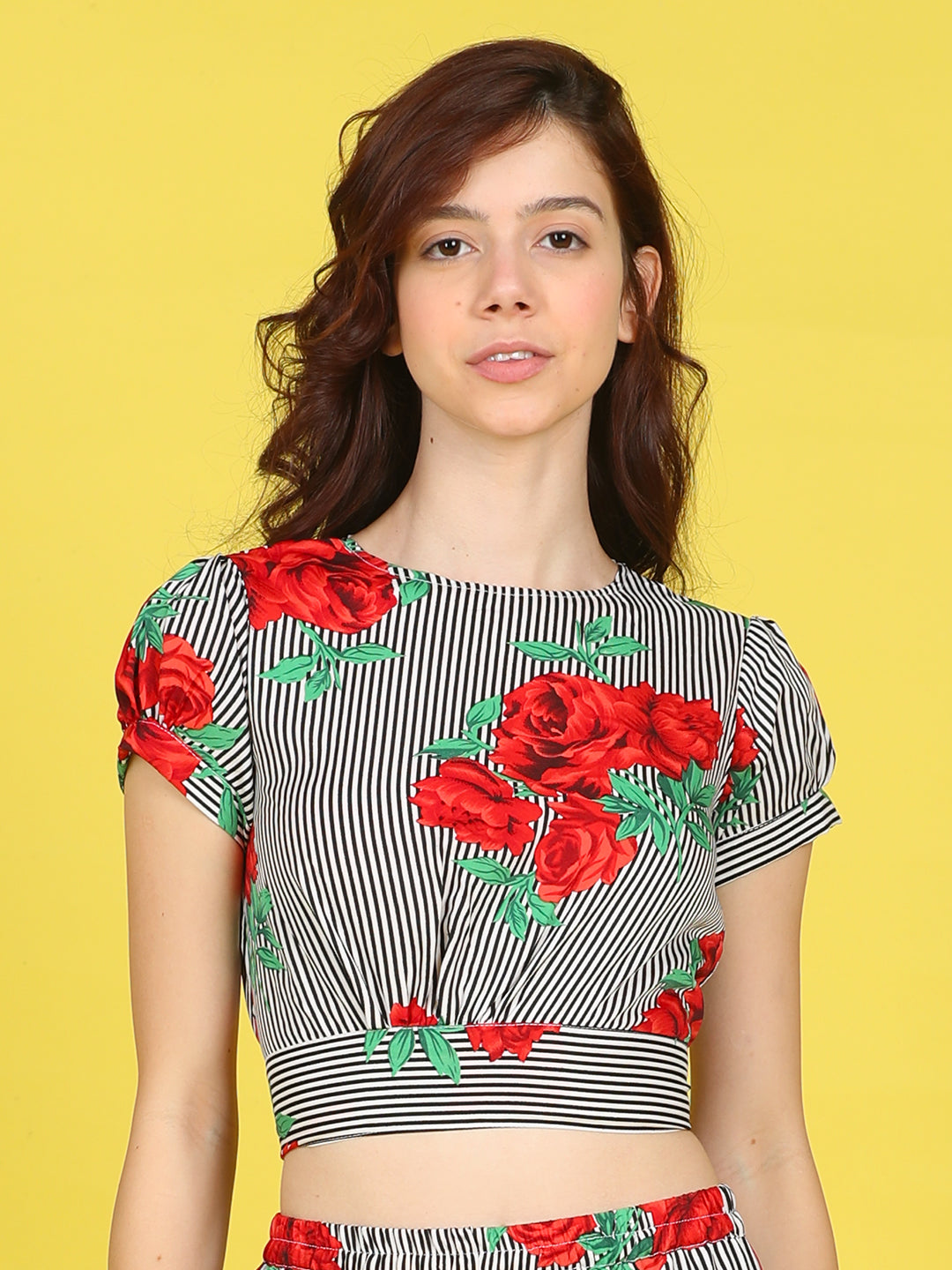 Cutiekins Girls Trendy Bold Style Printed Top -Black & Multi