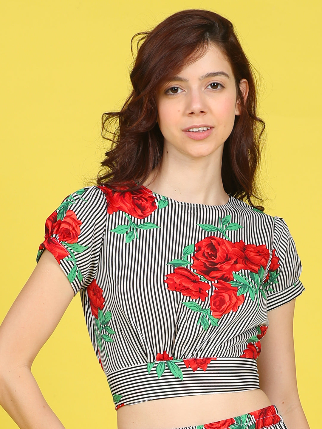 Cutiekins Girls Trendy Bold Style Printed Top -Black & Multi