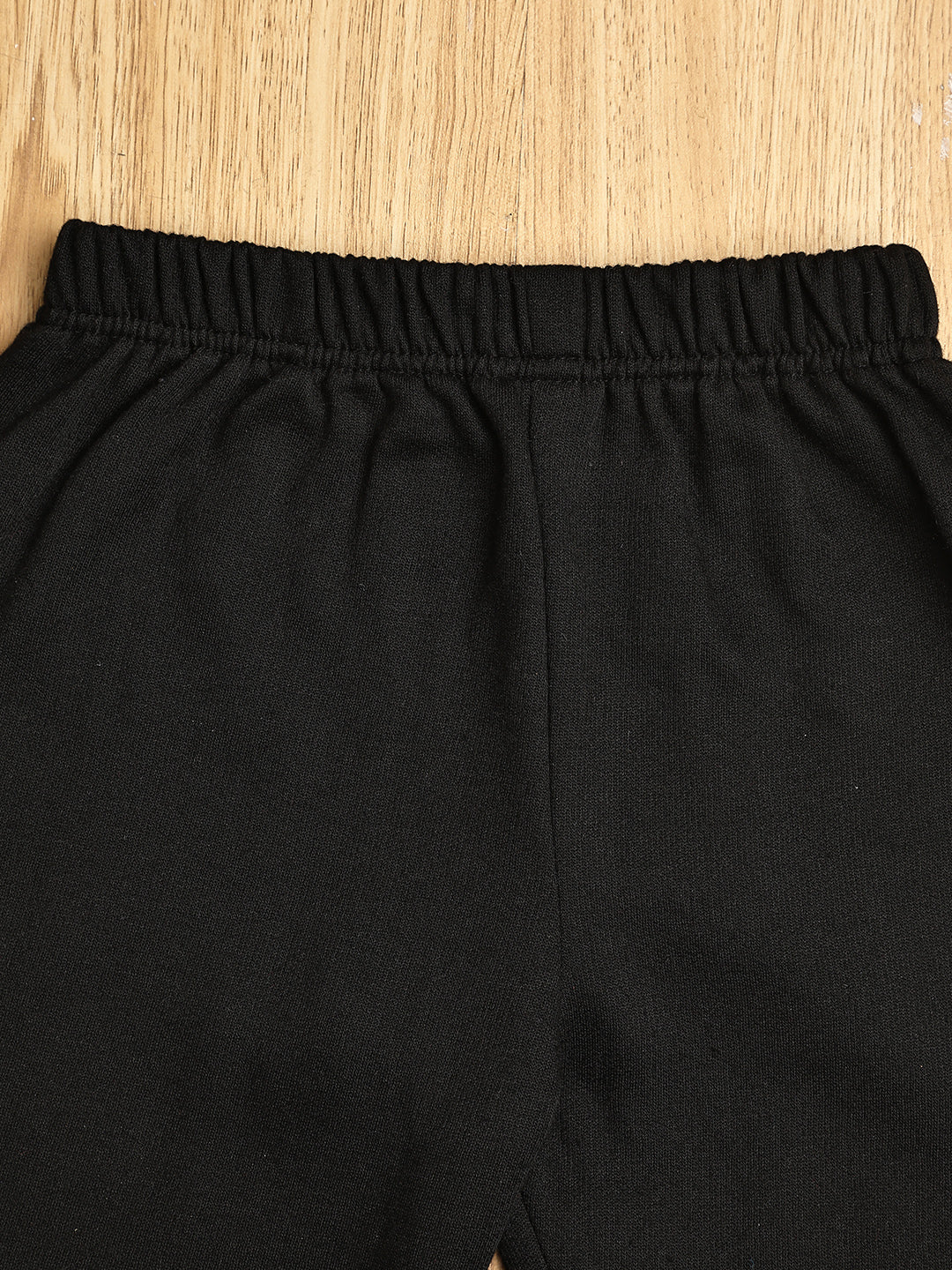 Cutiekins Boys Baby Lion Graphic Print cozy Trackpant -Black & Mustard