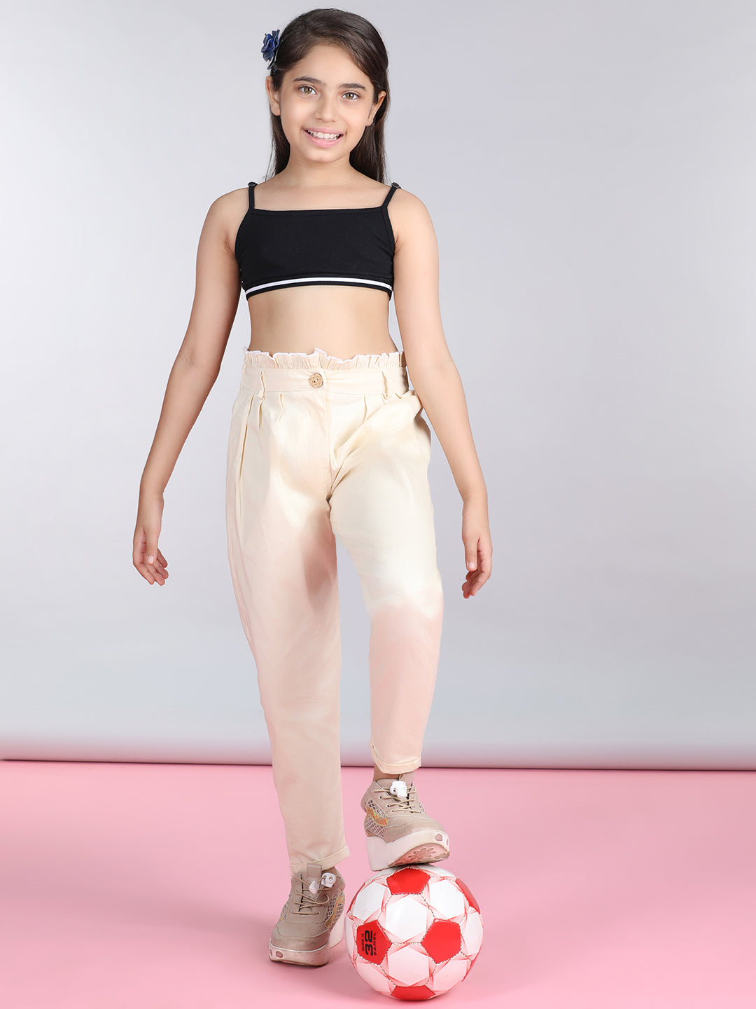 Cutiekins Solid Cargo Pant -Off White
