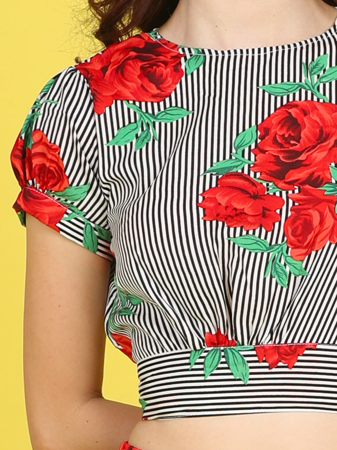 Cutiekins Girls Trendy Bold Style Printed Top -Black & Multi