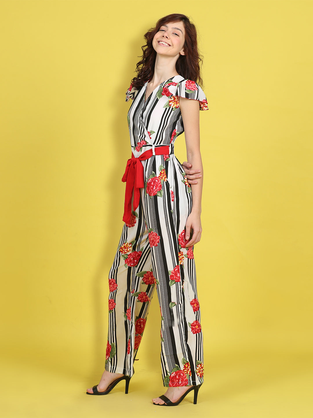 Cutiekins Stylish & Trendy Printed Jumpsuit for Kids -Off White & Multi