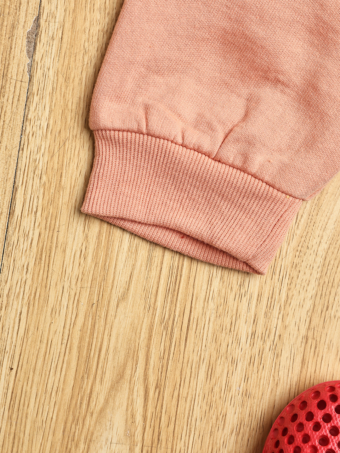 Cutiekins Boys Graphic Print cozy Trackpant -Peach