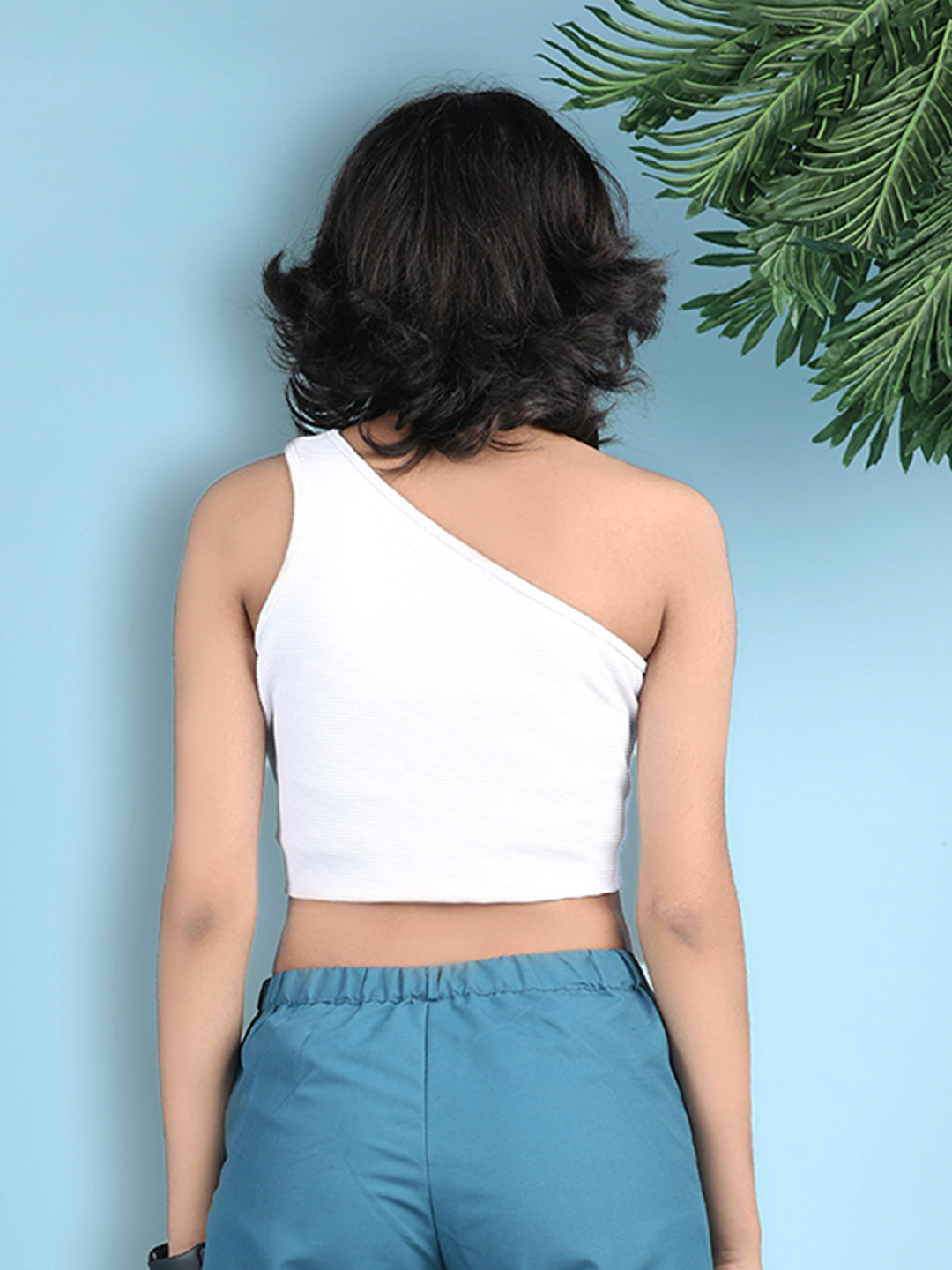 Cutiekins Girls Solid Embellished Crop Tops(Pack of 2) -Rust & Off White