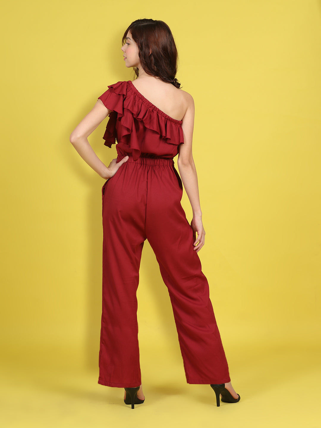 Cutiekins Stylish & Trendy Solid Jumpsuit for Kids -Maroon