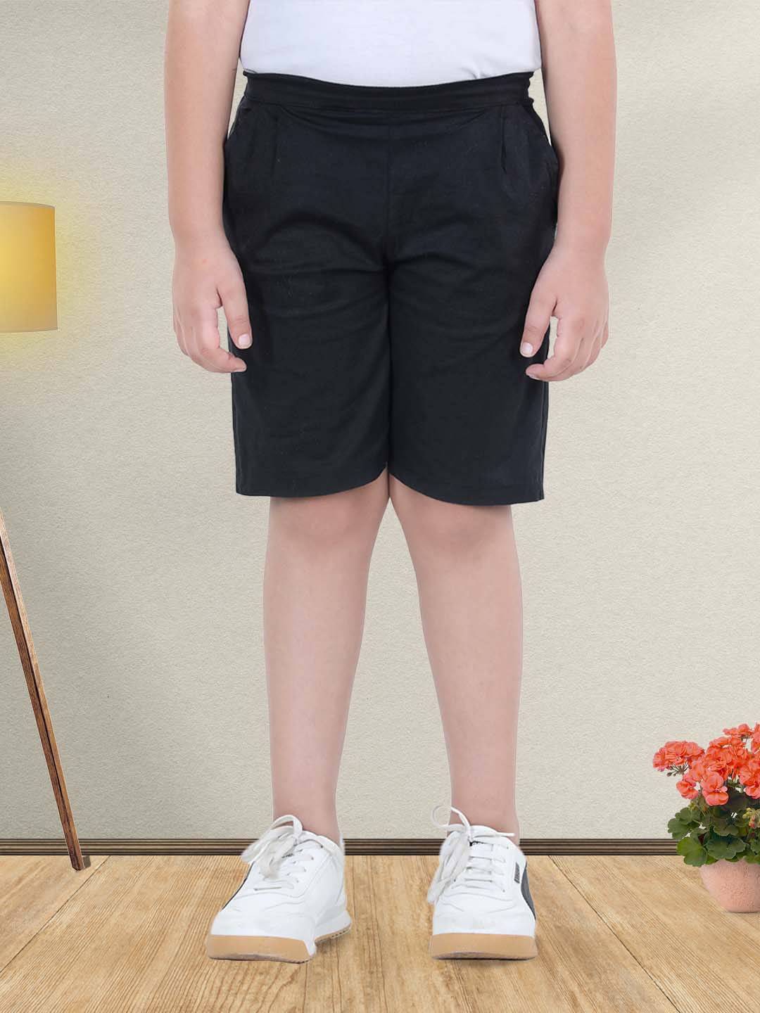 Cutiekins Boys Black Cotton Shorts