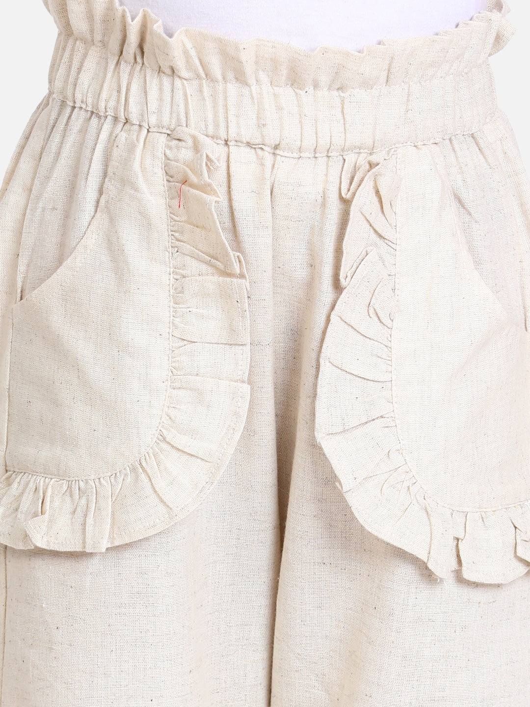 Cutiekins Regular Fit Girls Beige Cotton Palazzo