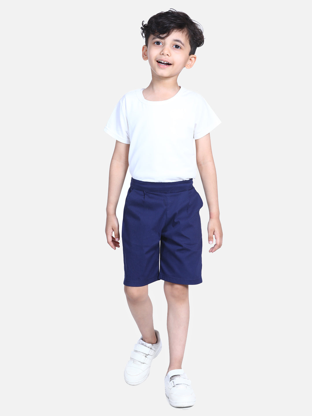 Cutiekins Short For Boys Casual Solid Polyester (Dark Blue, Pack of 1)
