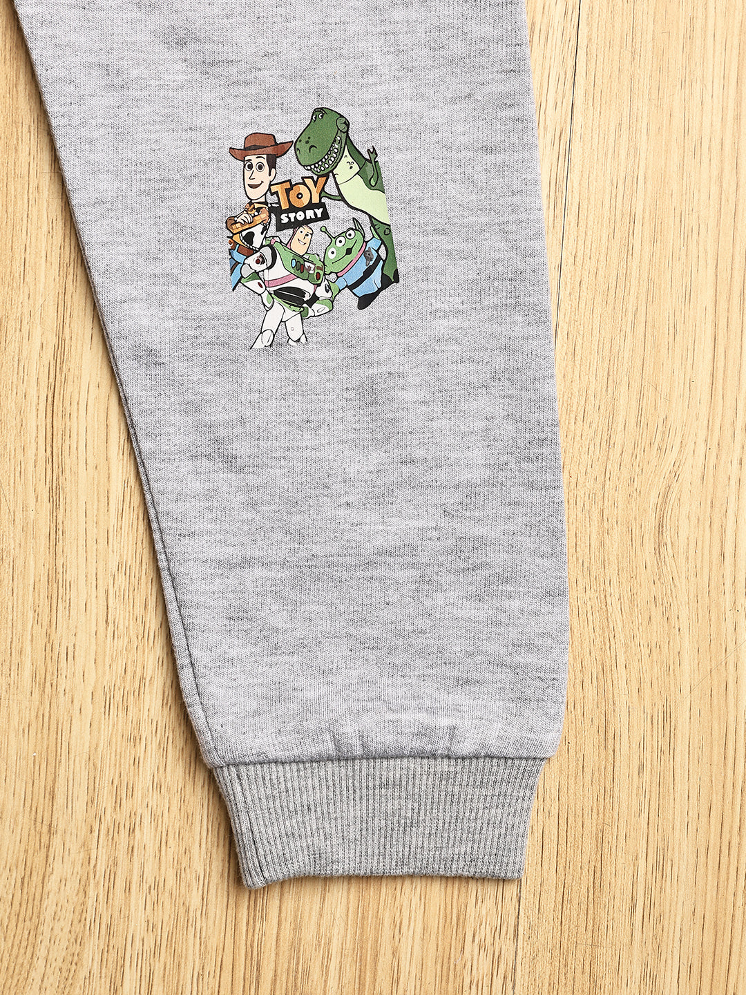 Cutiekins Boys Graphic Print cozy Trackpant -Grey