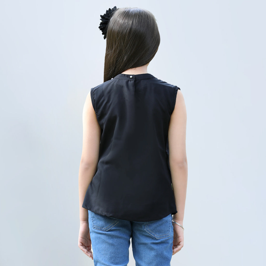 Cutiekins Pack Of 2 Printed Top-Black & Orange