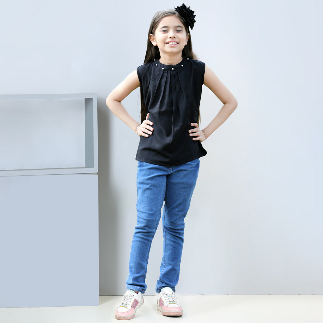 Cutiekins Pack Of 2 Solid Top-Black & Purple