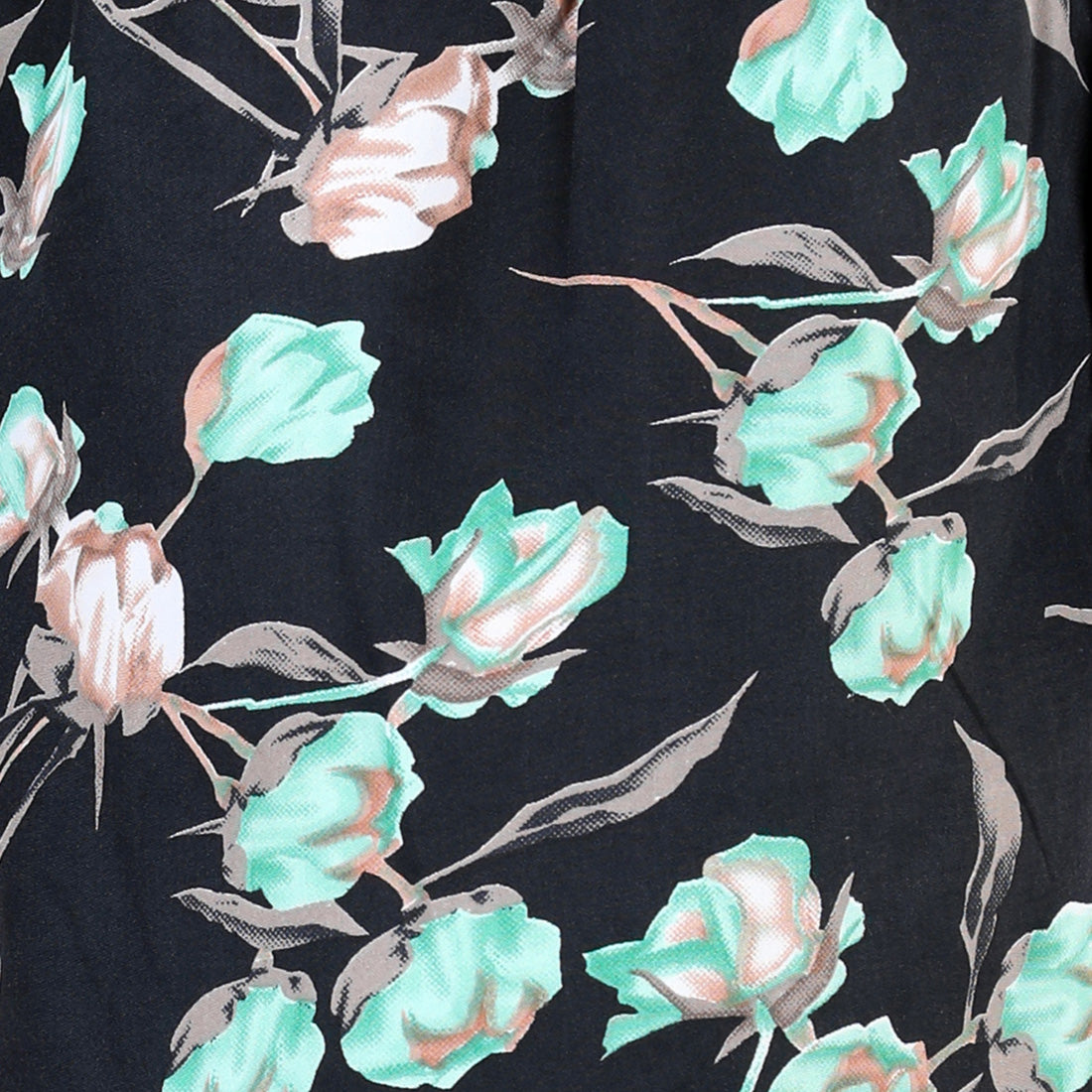 Cutiekins Pack Of 2 Printed Square Neck Polyester Top-Black & Peach