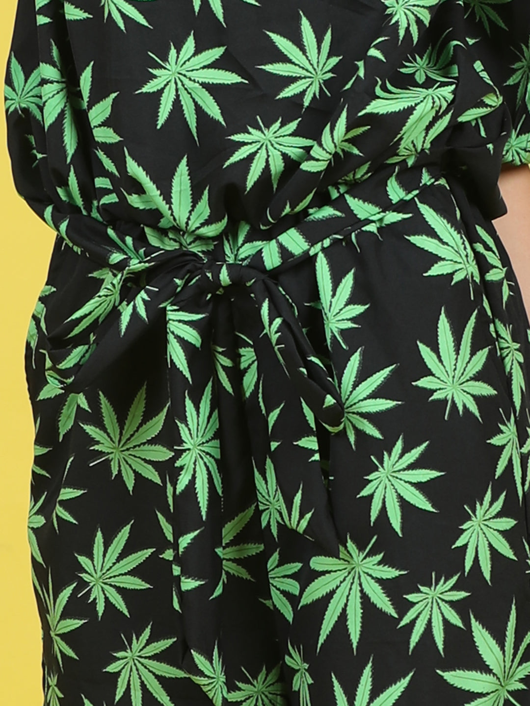 Cutiekins Stylish & Trendy Printed Jumpsuit for Kids -Black & Green