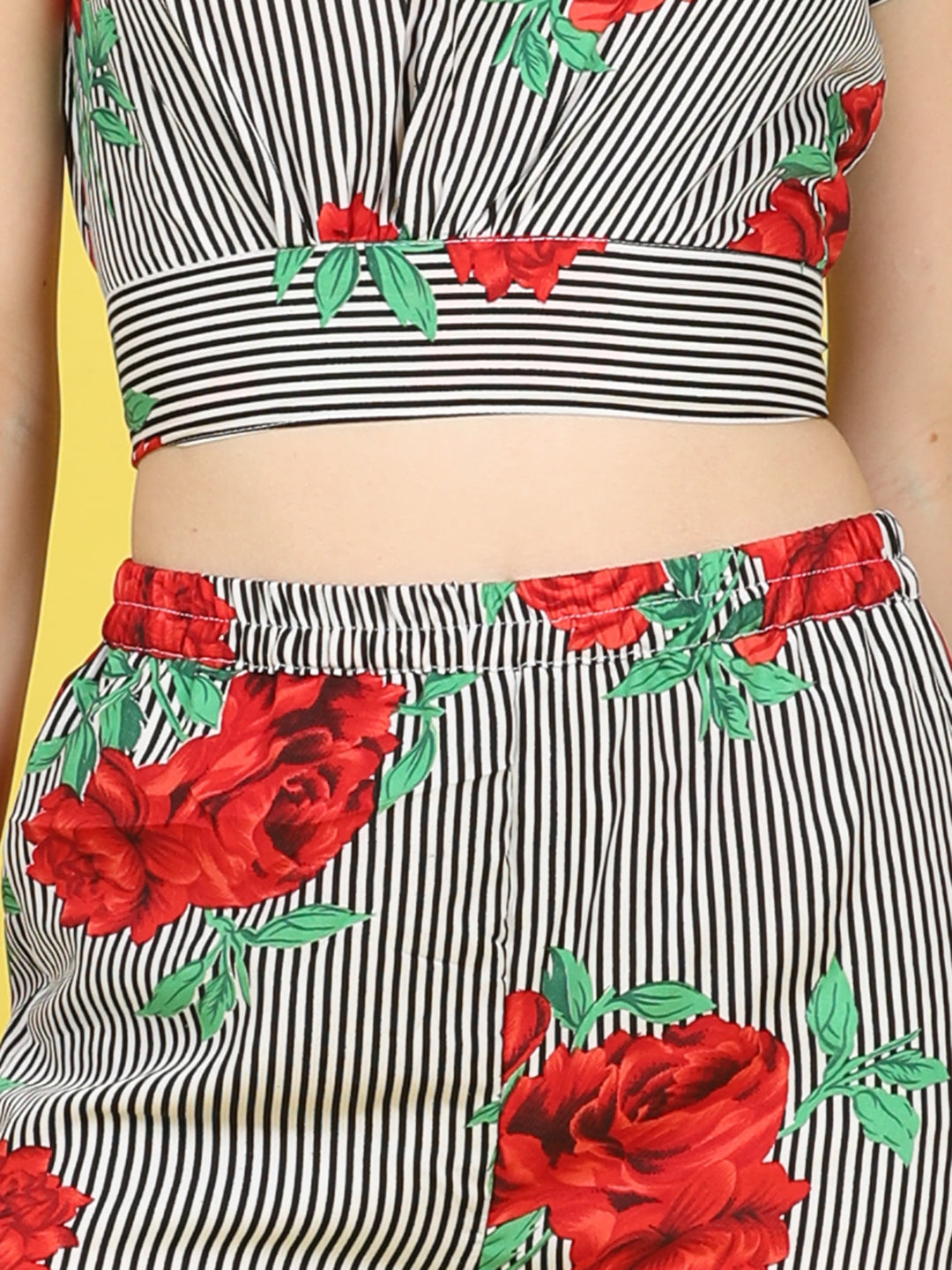 Cutiekins Girls Trendy Bold Style Printed Top & Palazzo Co-ord Set -Black & Multi